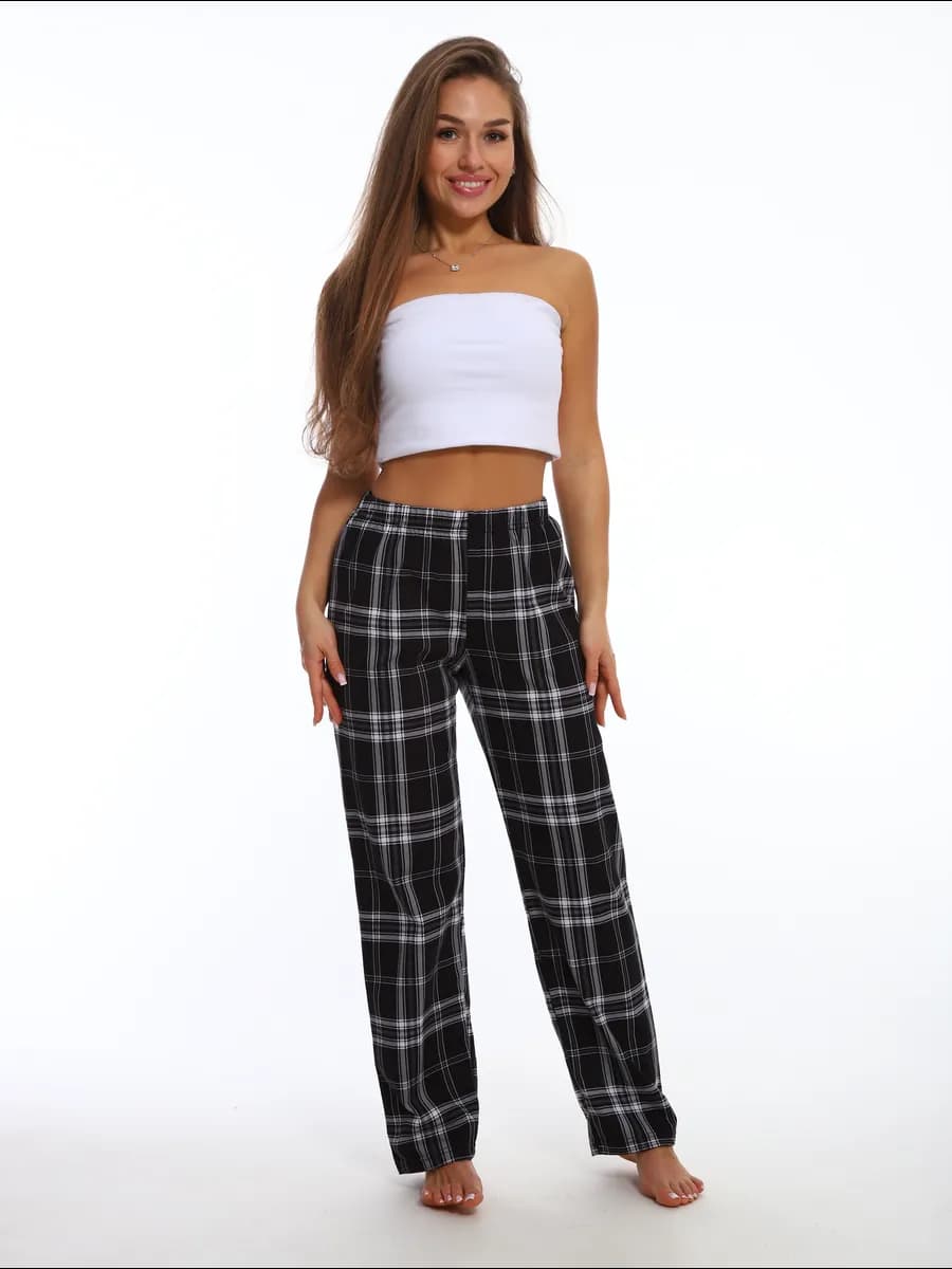 Штаны в клетку домашние большие размеры