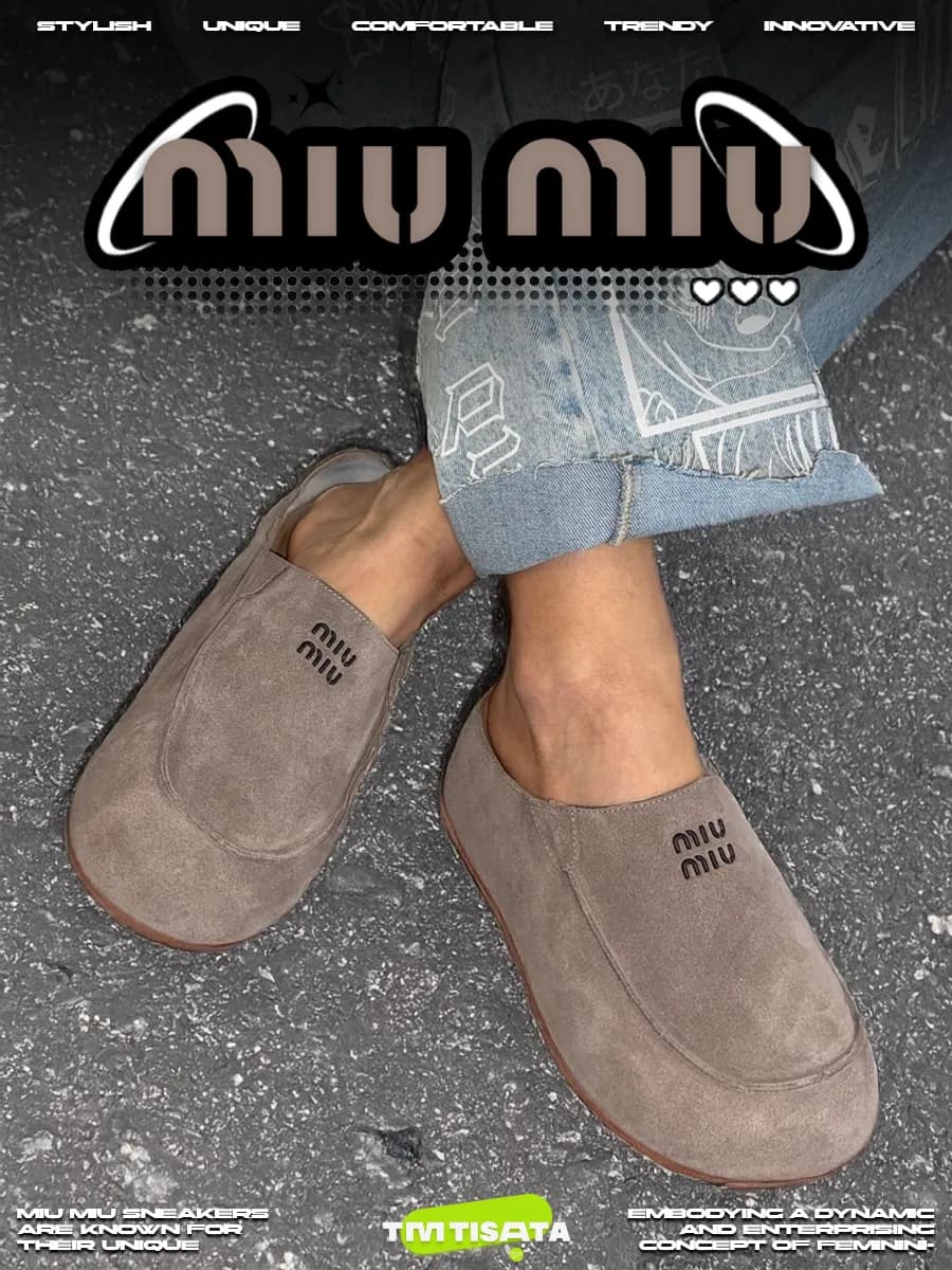 Мюли miu miu натуральная замша