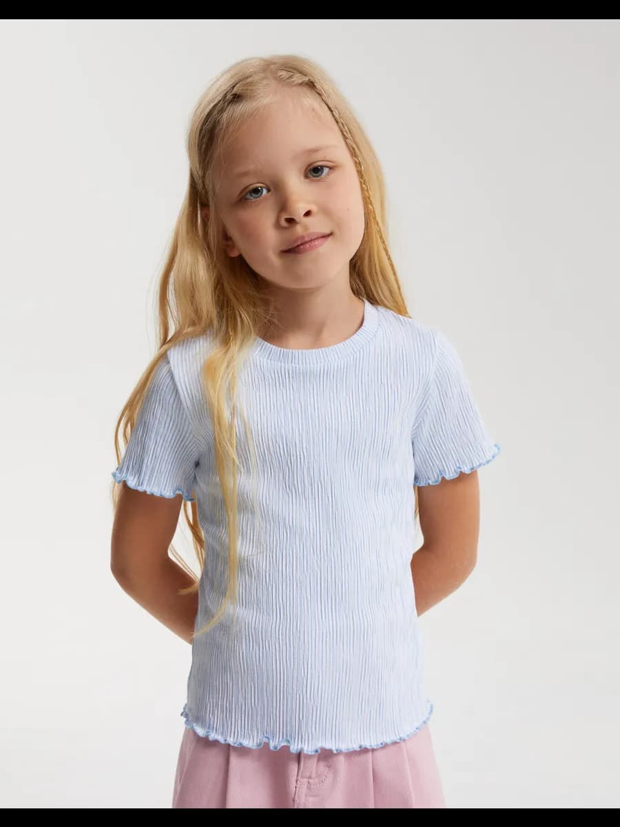 Футболка в полоску с волнистым краем