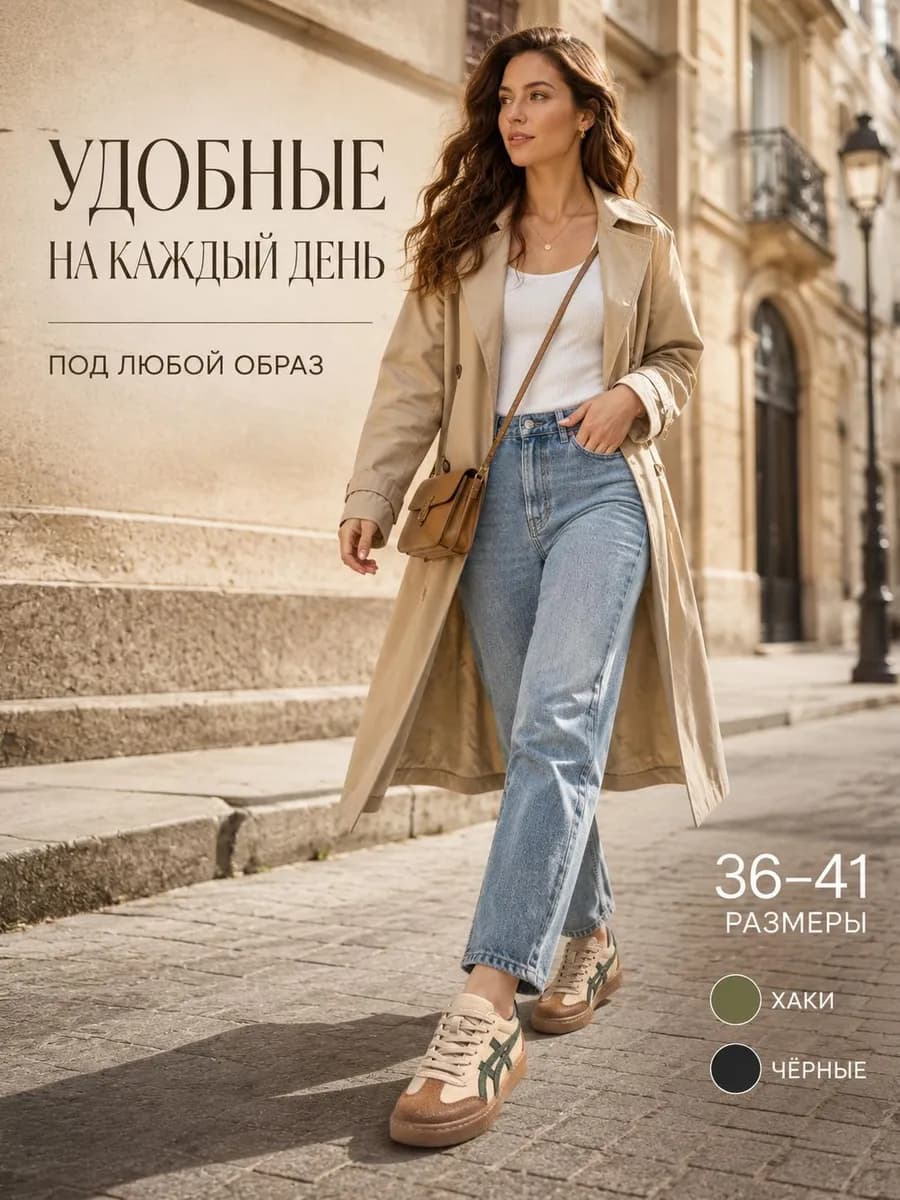 Кроссовки кожаные демисезонные