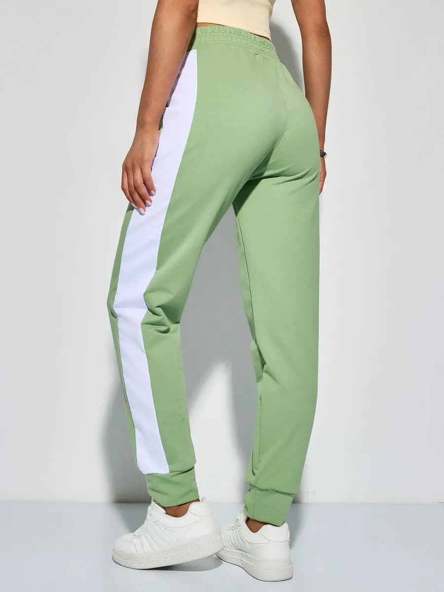 Спортивные штаны джоггеры на резинке с лампасом