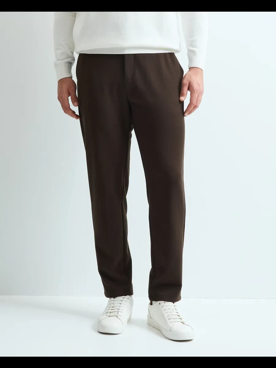 Брюки классические на резинке зауженные