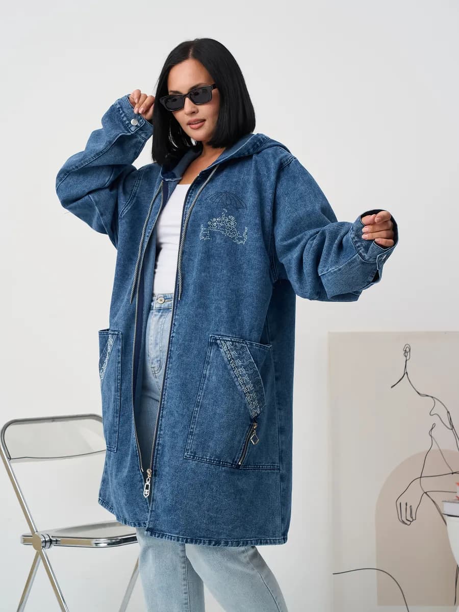 Куртка джинсовая большие размеры