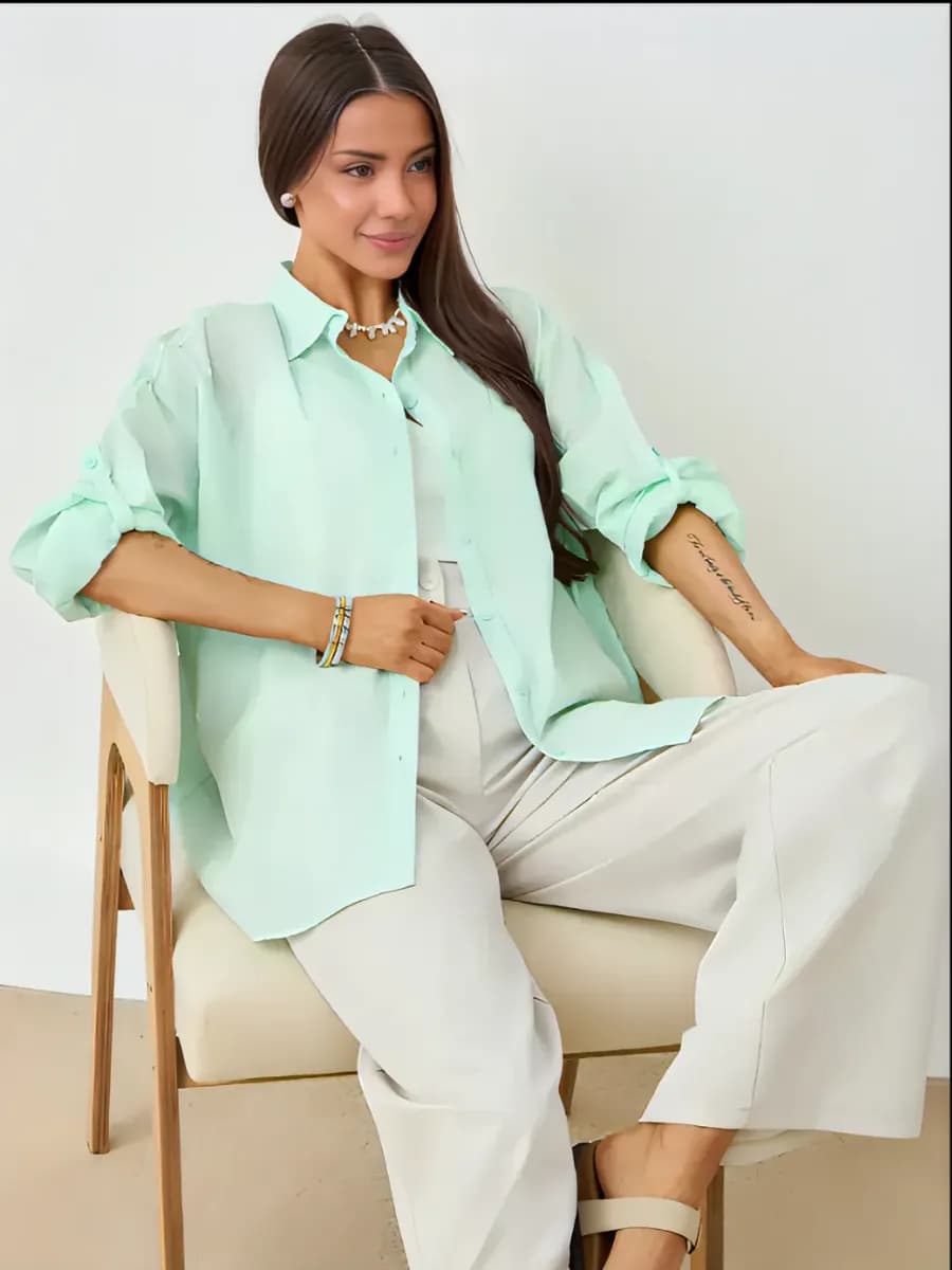 Рубашка хлопковая плотная