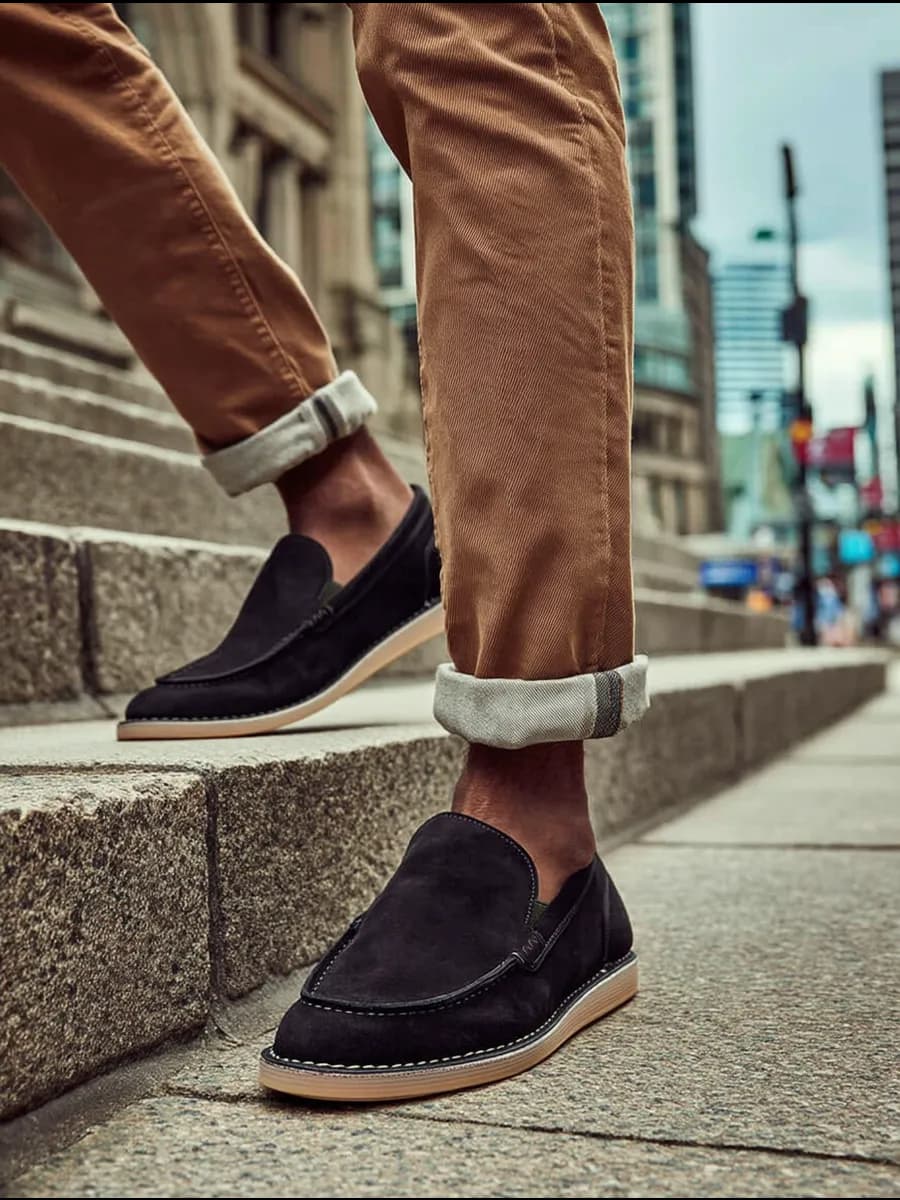 Лоферы замшевые туфли премиум