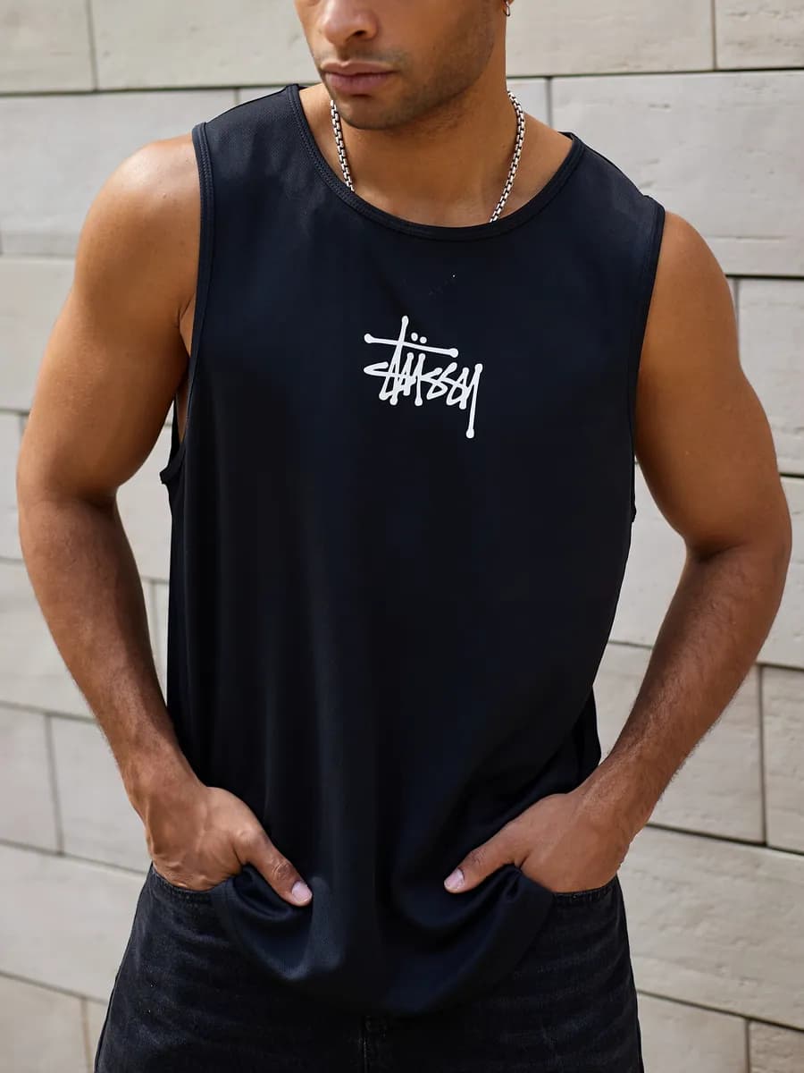 Майка мужская спортивная Stussy для спорта и фитнеса