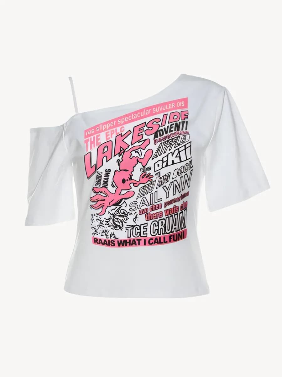 Топ футболка корейский у2к дрейн гранж