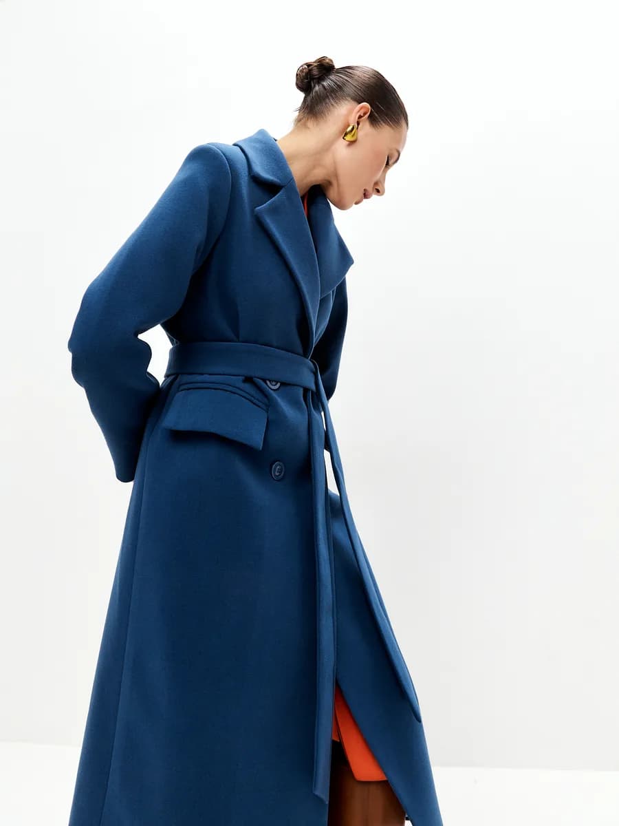 Длинное демисезонное Пальто веснаосень