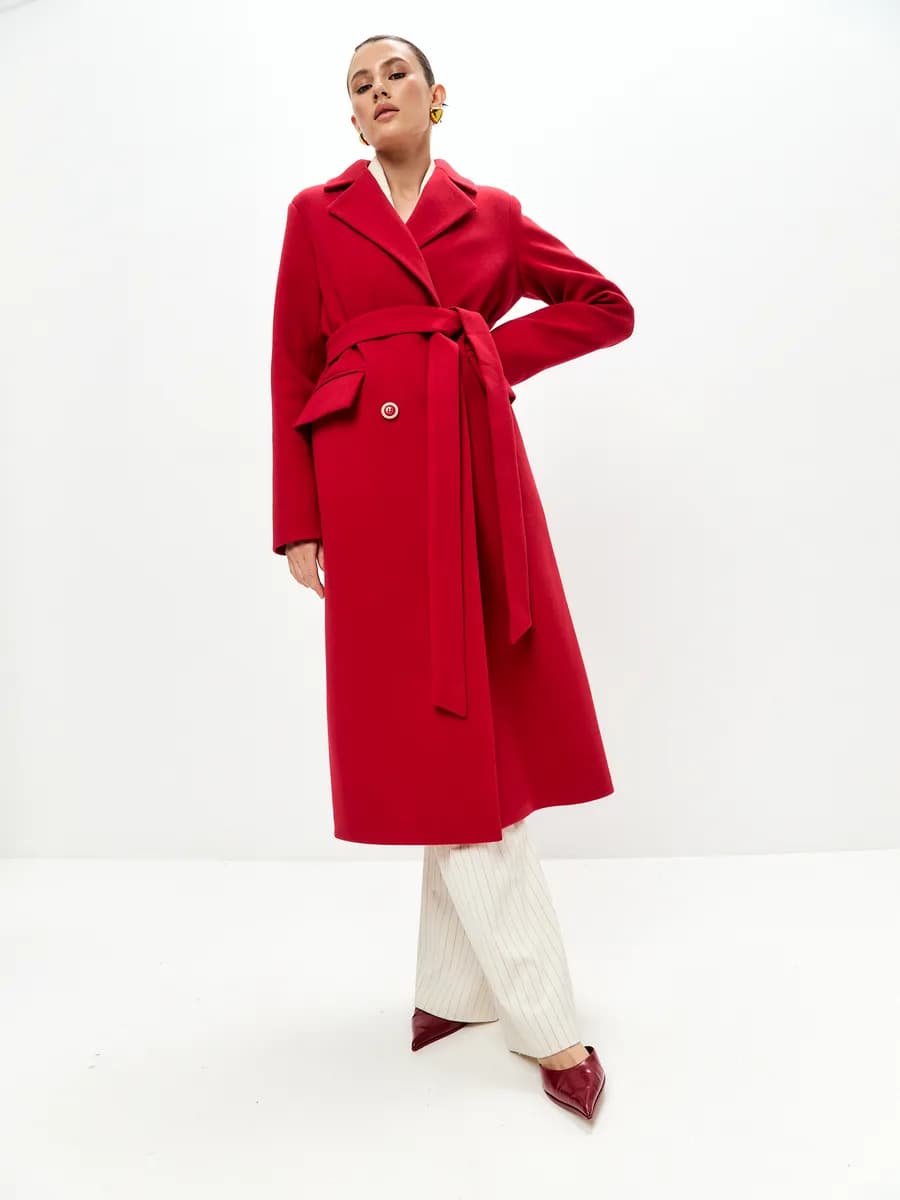 Длинное демисезонное Пальто веснаосень