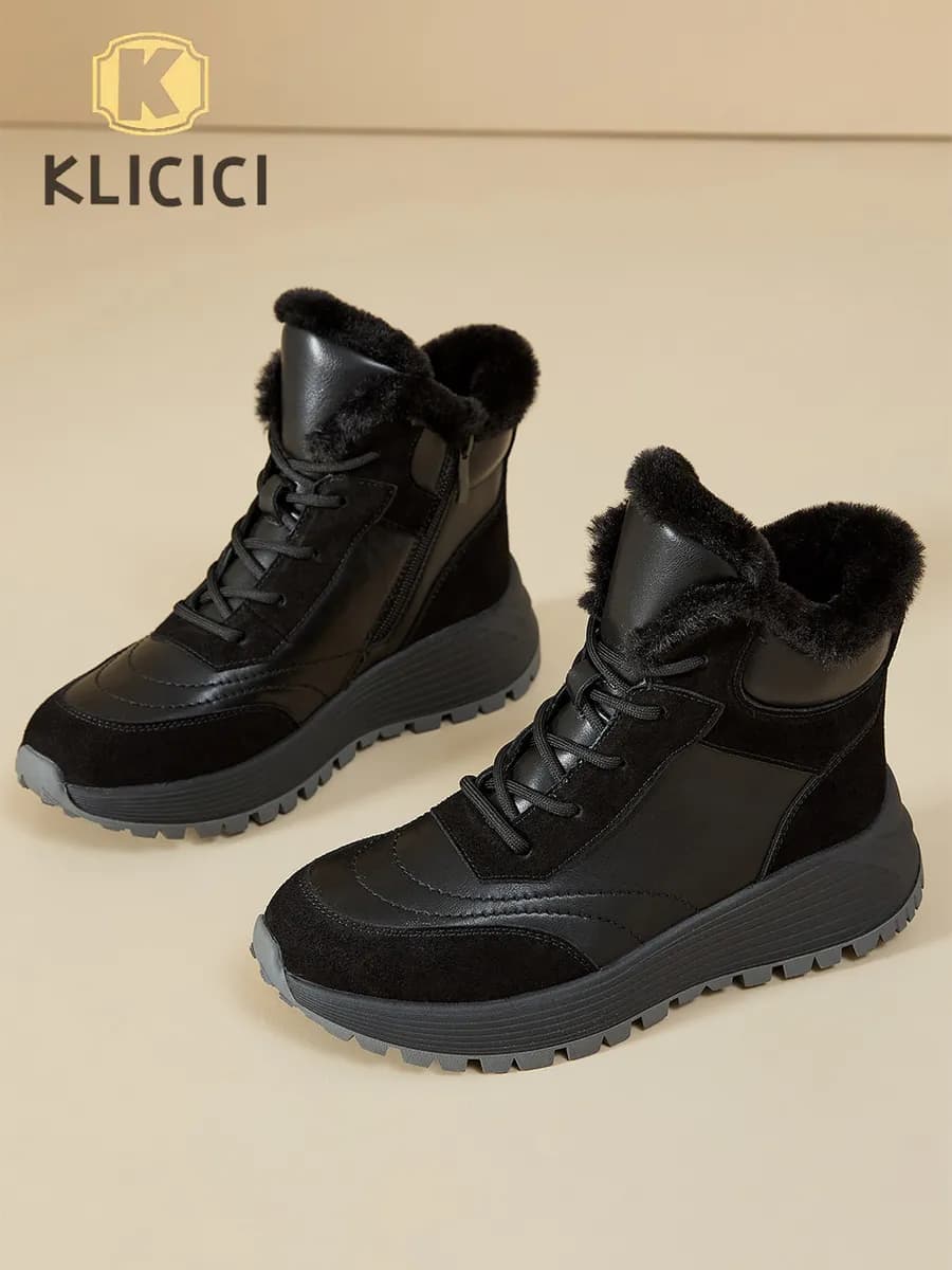 Кроссовки женские зимние черные