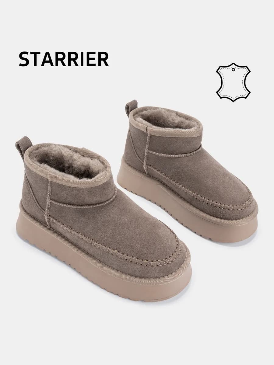 Угги короткие зимние натуральные на платформе