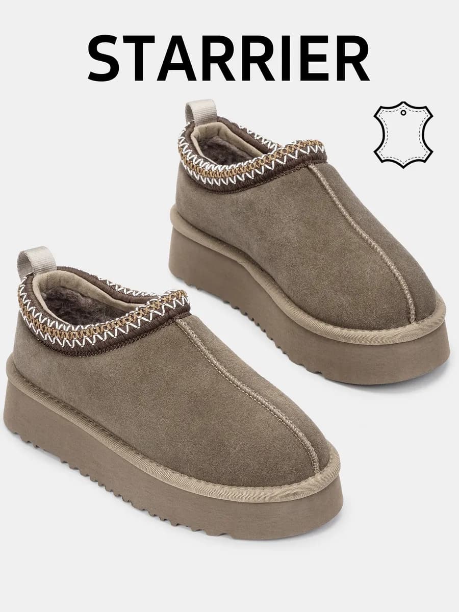 Угги зимние на платформе натуральная замша