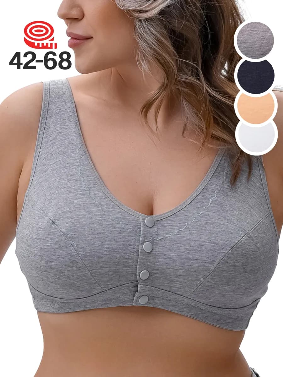 Бюстгальтер с кнопками без косточек и поролона