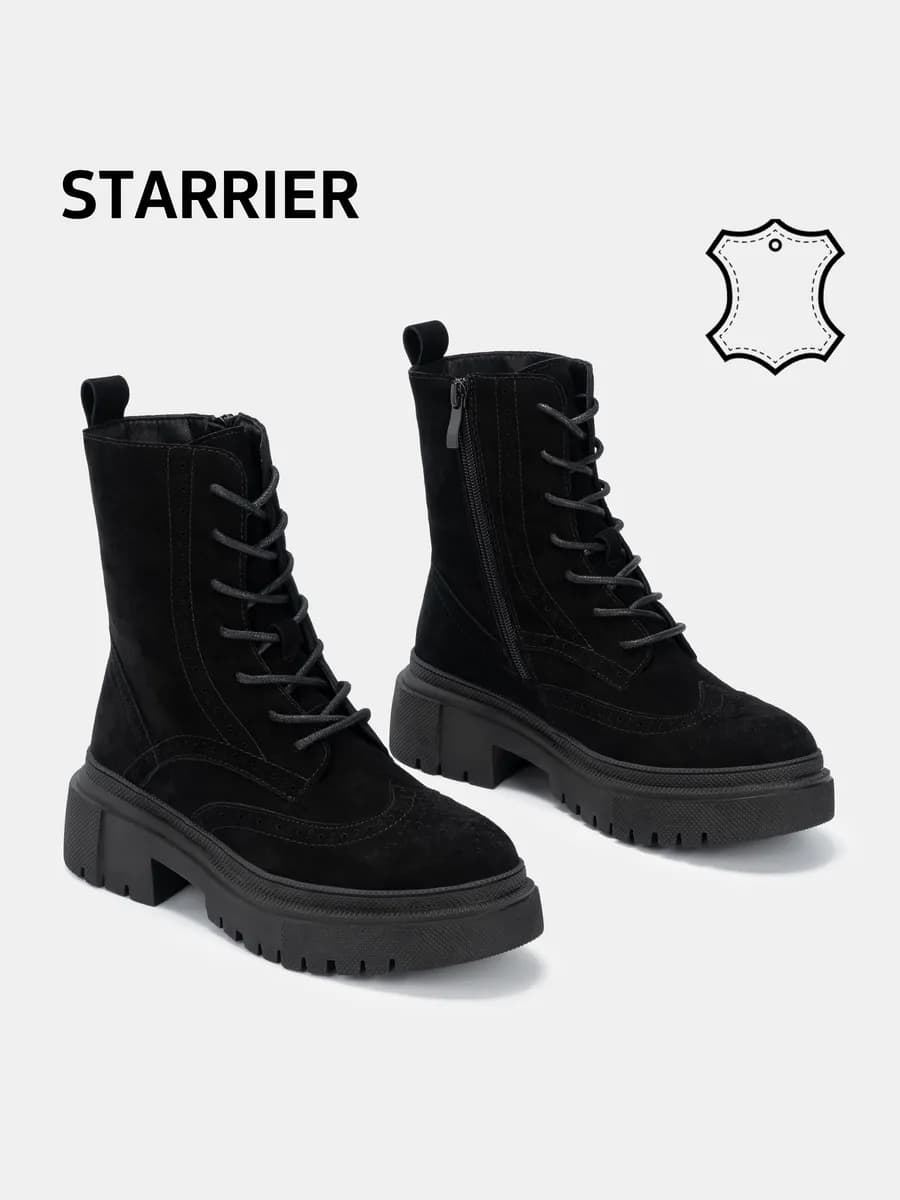 Ботинки женские зимние замшевые