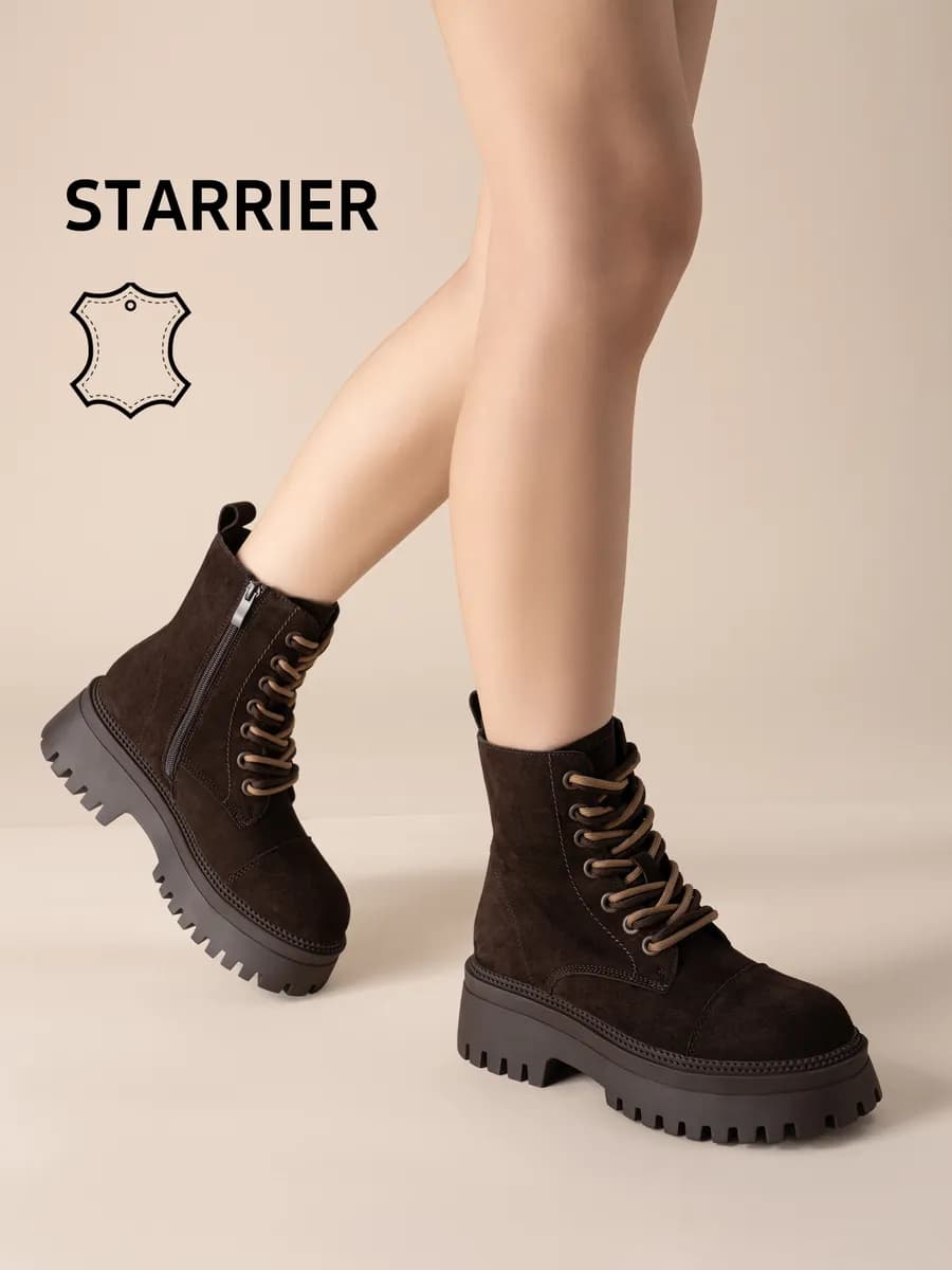 Ботинки женские зимние замшевые