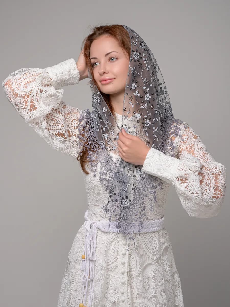 Платок косынка на голову для храма - фото 1