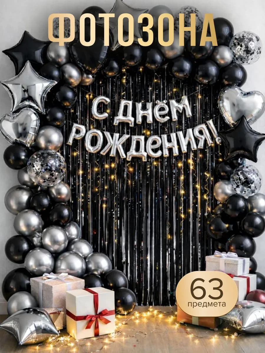 Воздушные шары фотозона с днём рождения