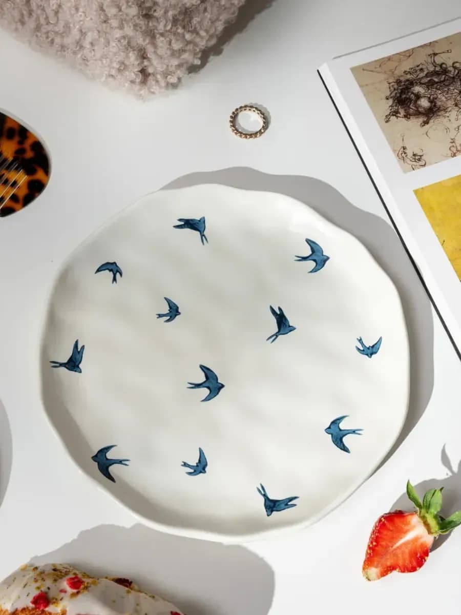 Тарелка керамическая "Ласточки" 20 см
