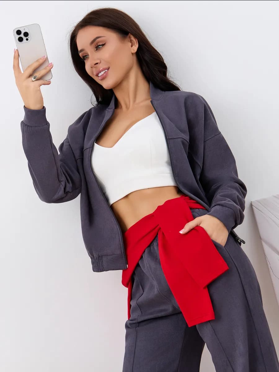 Костюм замшевый спорт шик