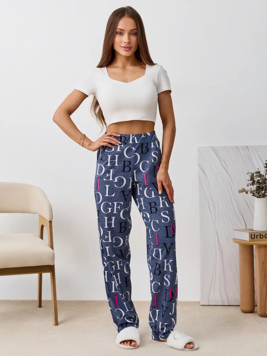 Брюки домашние трикотажные