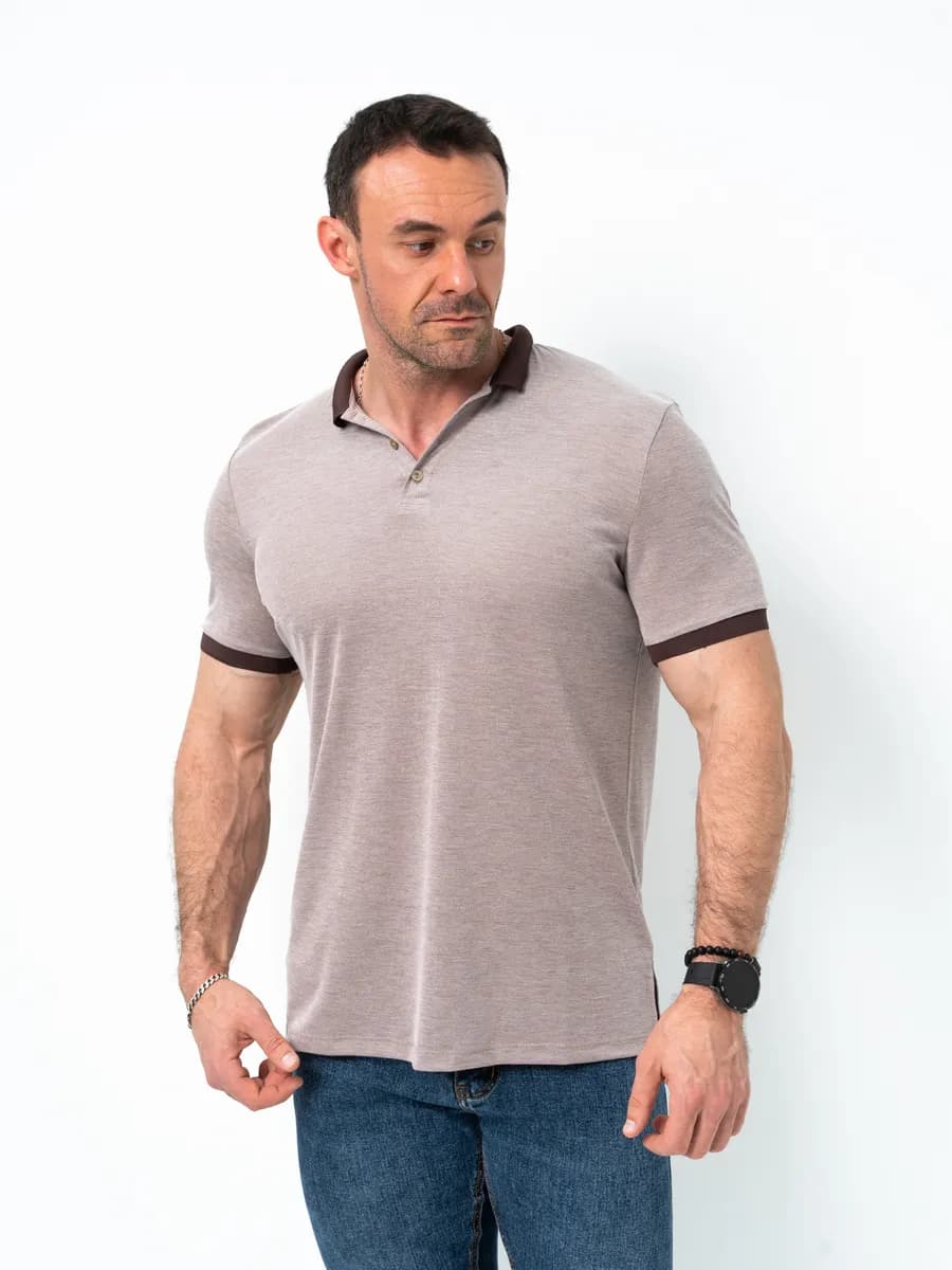 Футболка поло с коротким рукавом базовая