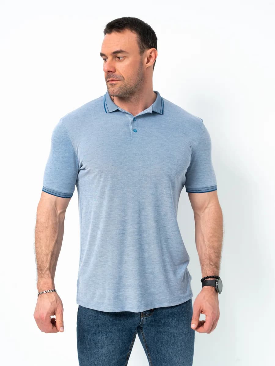 Футболка поло с коротким рукавом базовая - фото 1