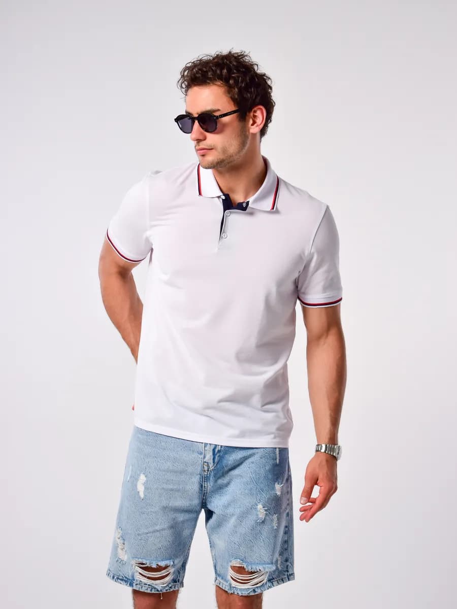 Футболка поло хлопковая - фото 1