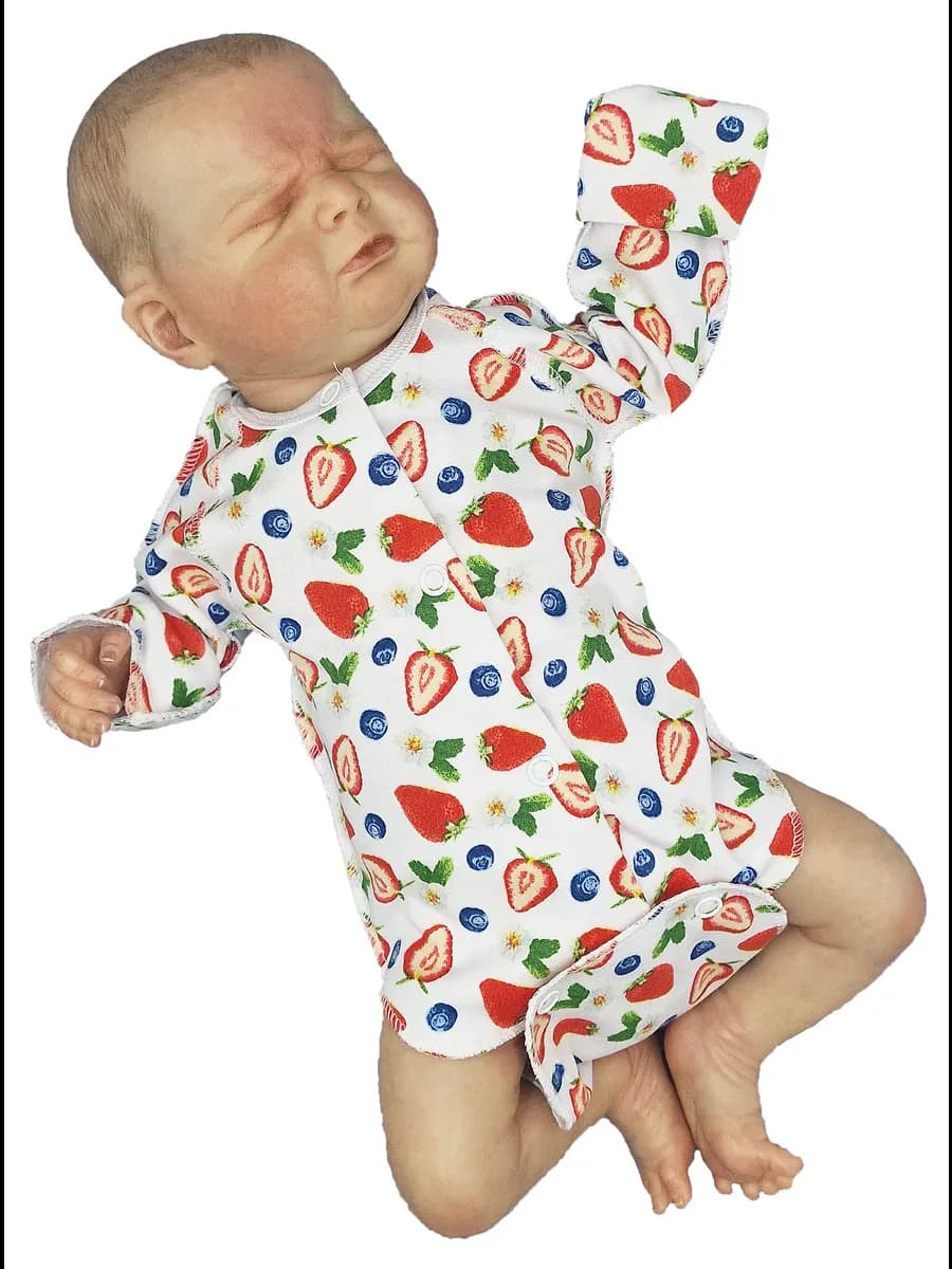 Боди новорожденным и недоношенным Клубничка