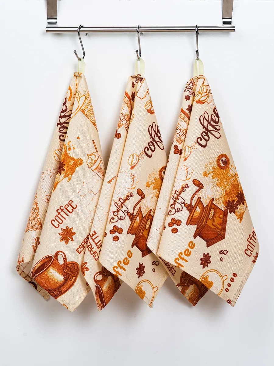 Кухонные полотенца из хлопка набор 3 шт