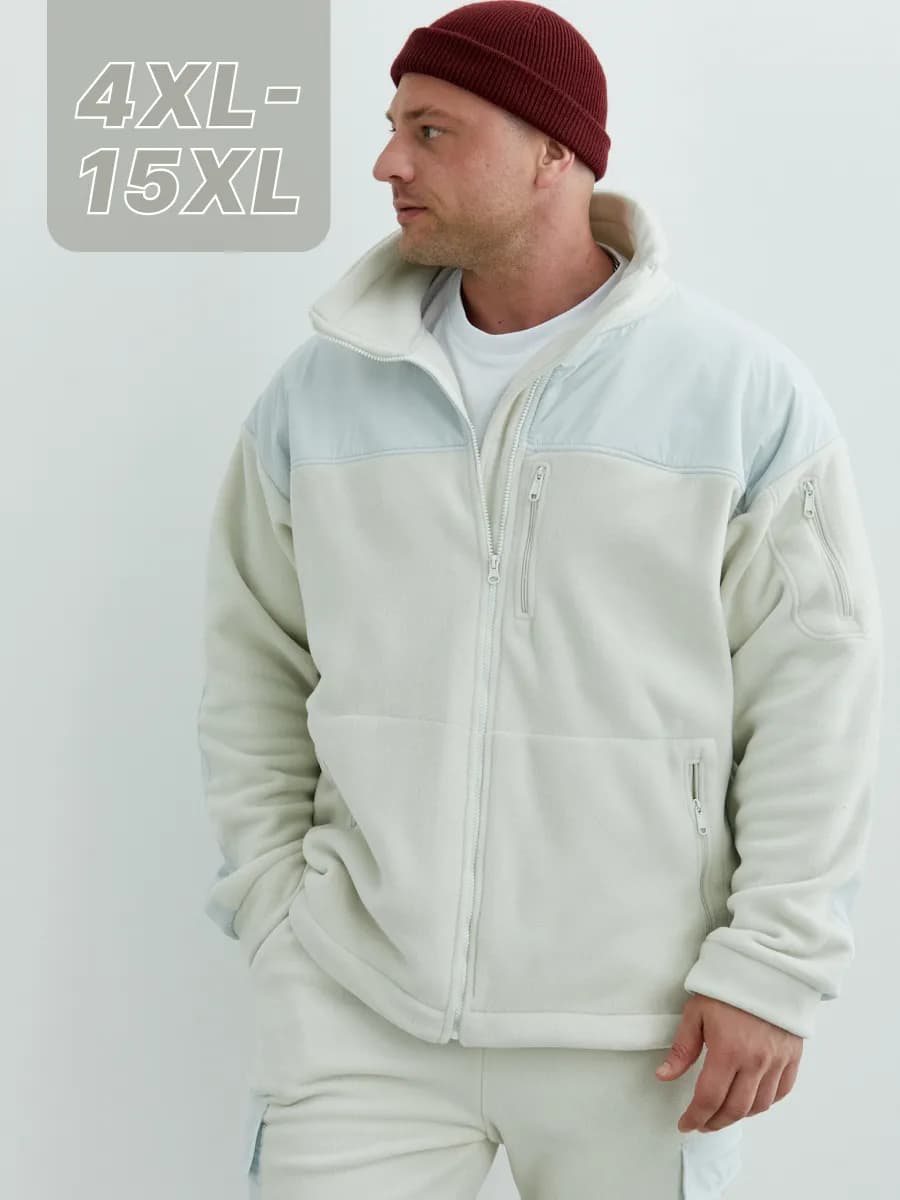 Кофта тактическая теплая флисовая больших размеров