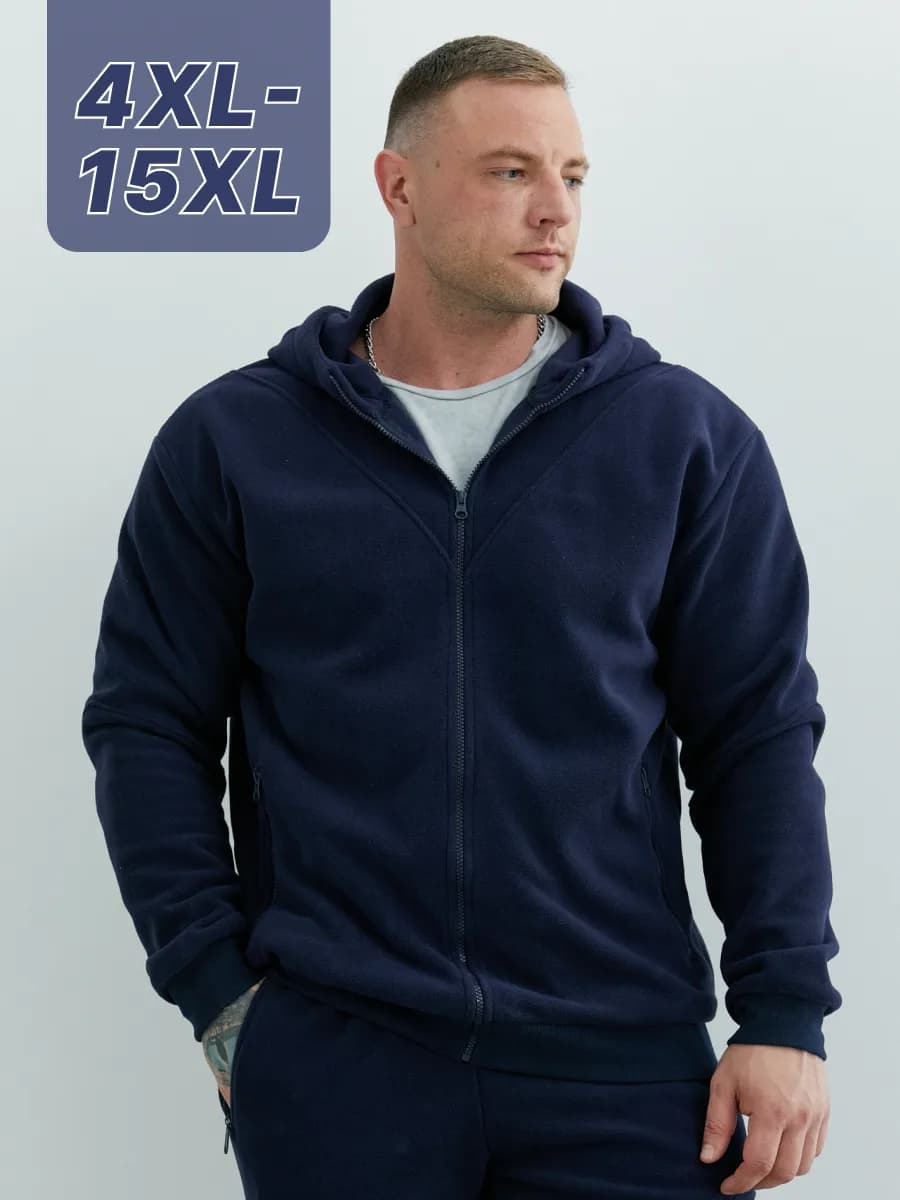 Толстовка флисовая больших размеров