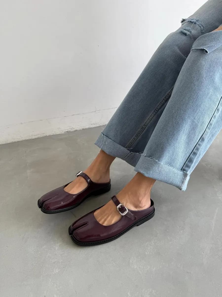 Мюли таби летние с открытой пяткой