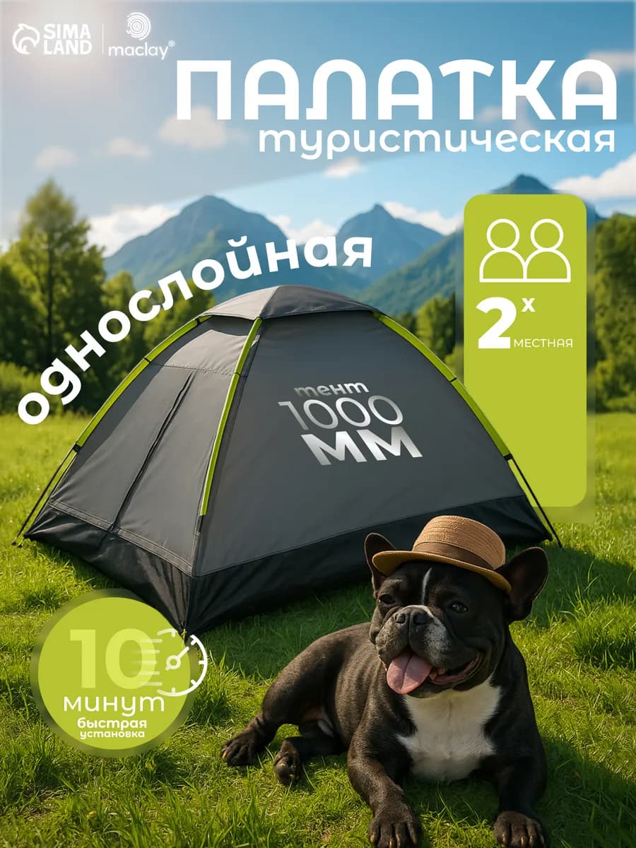 Палатка туристическая 2-местная