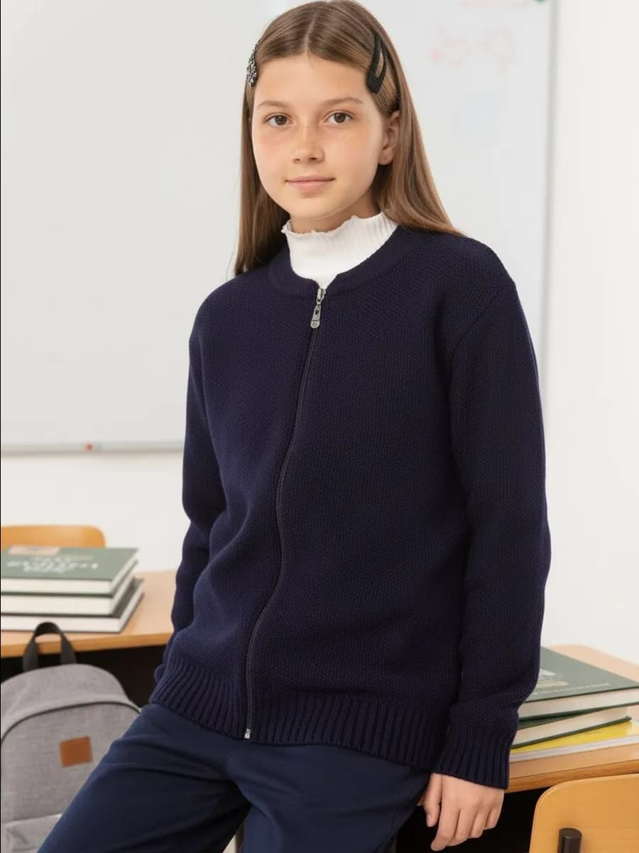 Кардиган школьный Кофта на молнии