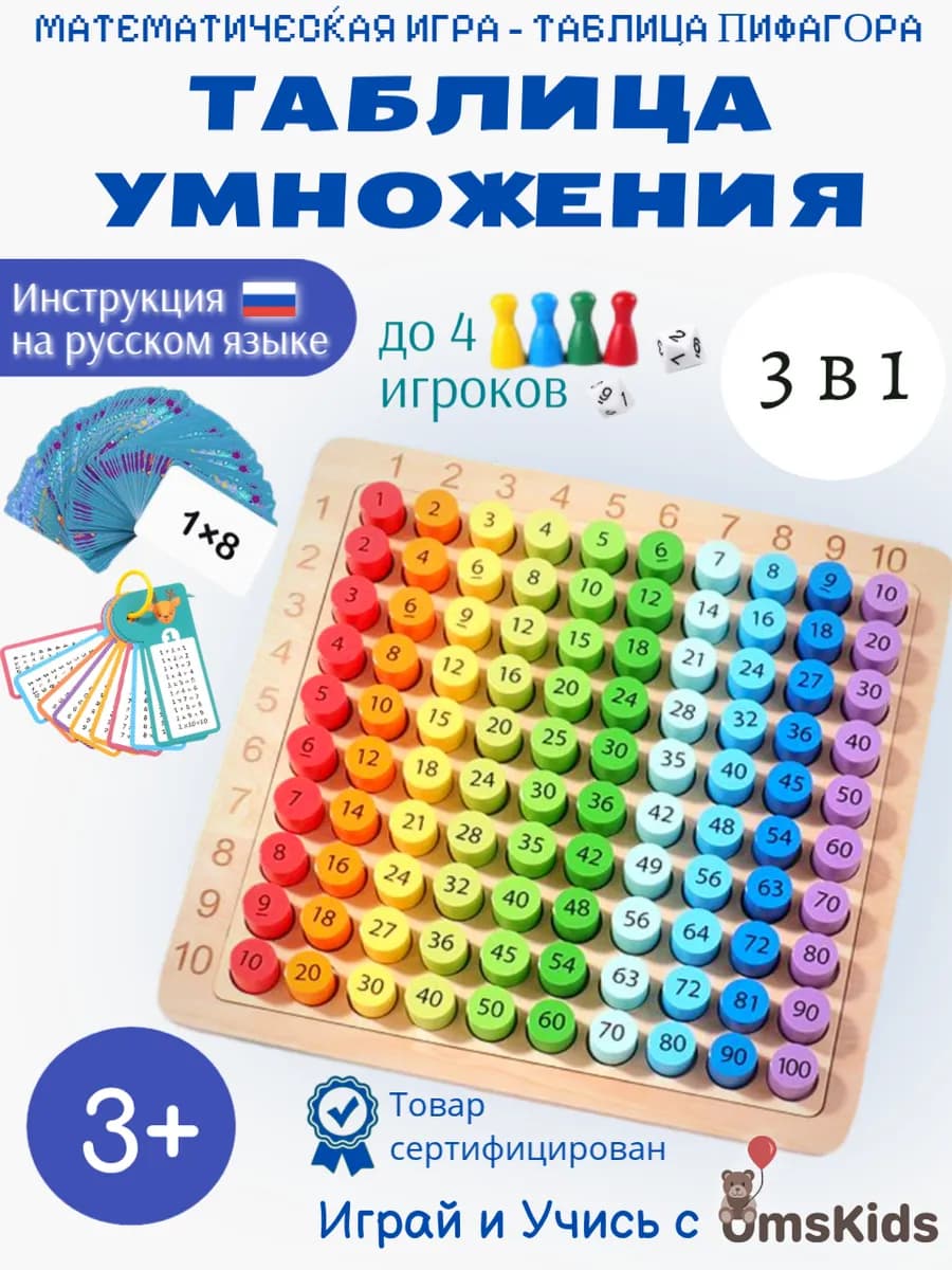 Таблица умножения математическая игра для детей