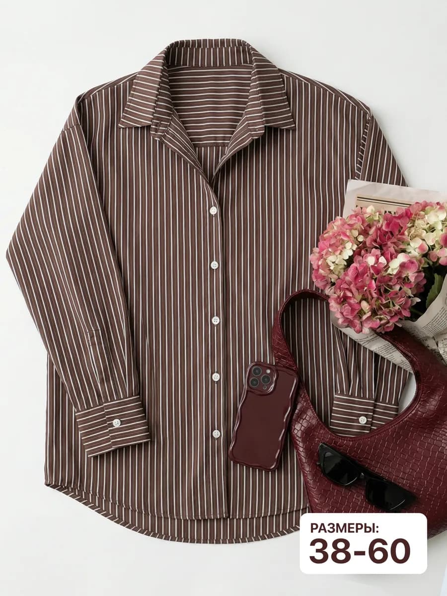 Рубашка в полоску оверсайз как из PINTEREST