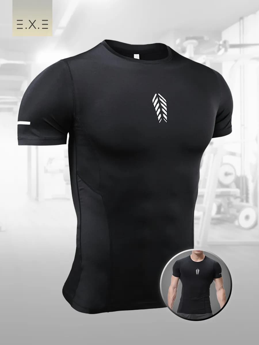 Спортивная футболка обтягивающая компрессионный рашгард - фото 1