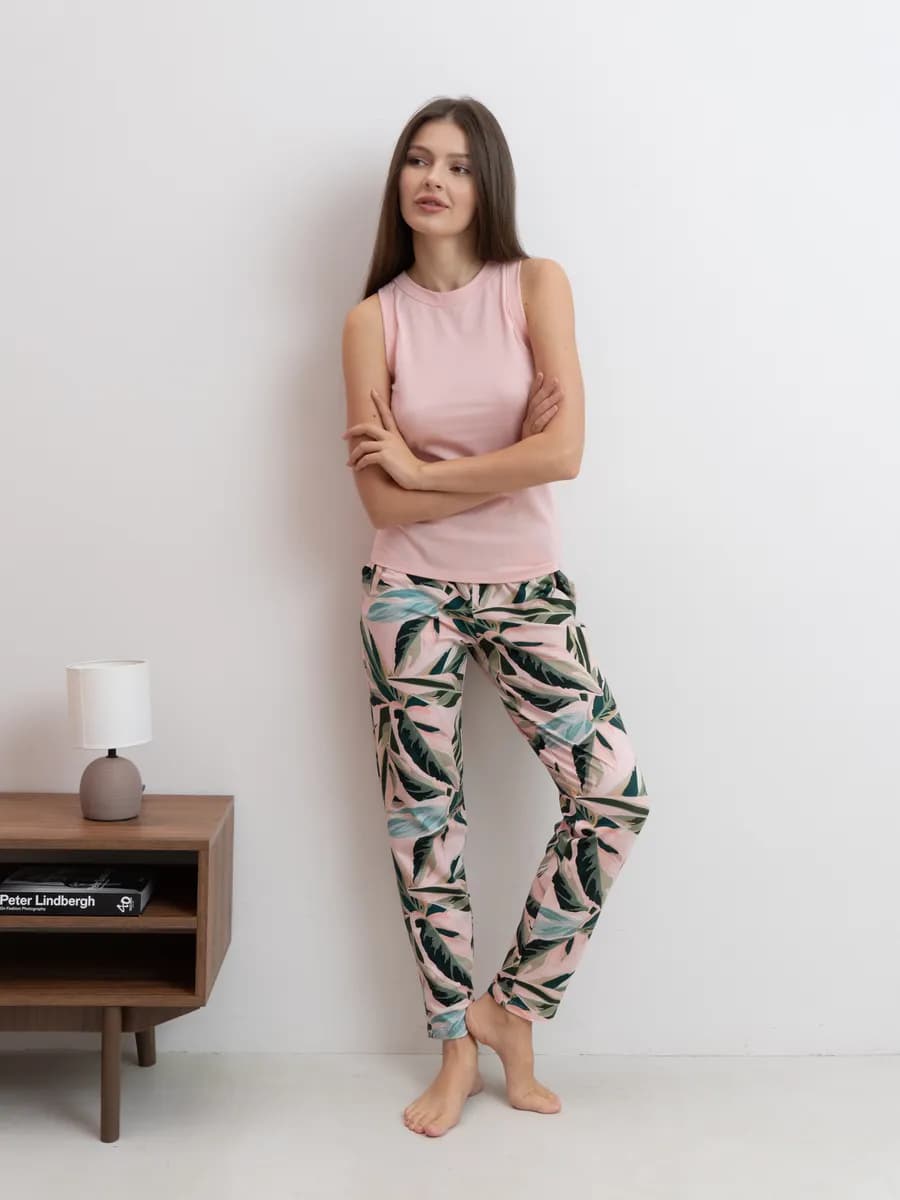 Брюки домашние пижамные хлопок