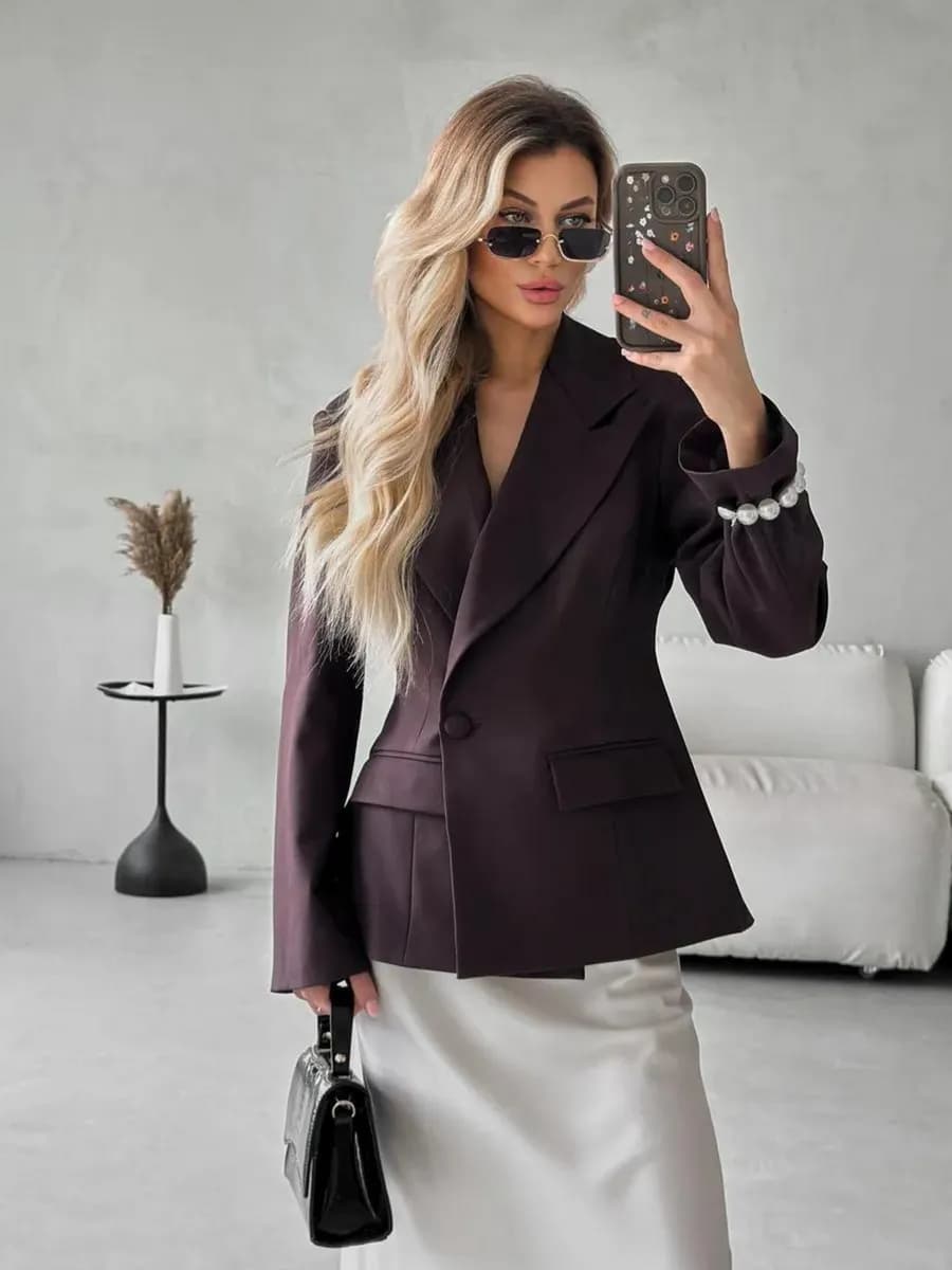 Пиджак классический приталенный оверсайз