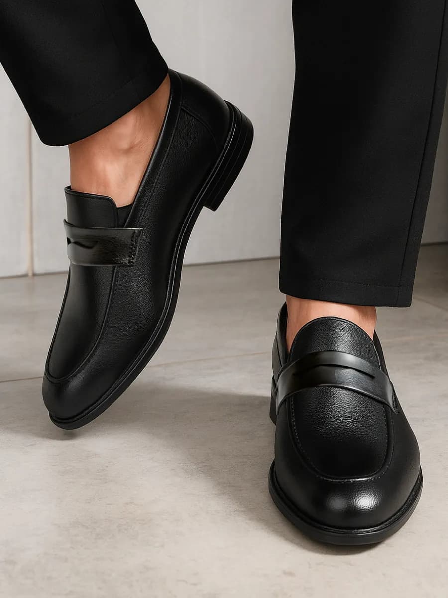 Лоферы классические кожаные туфли