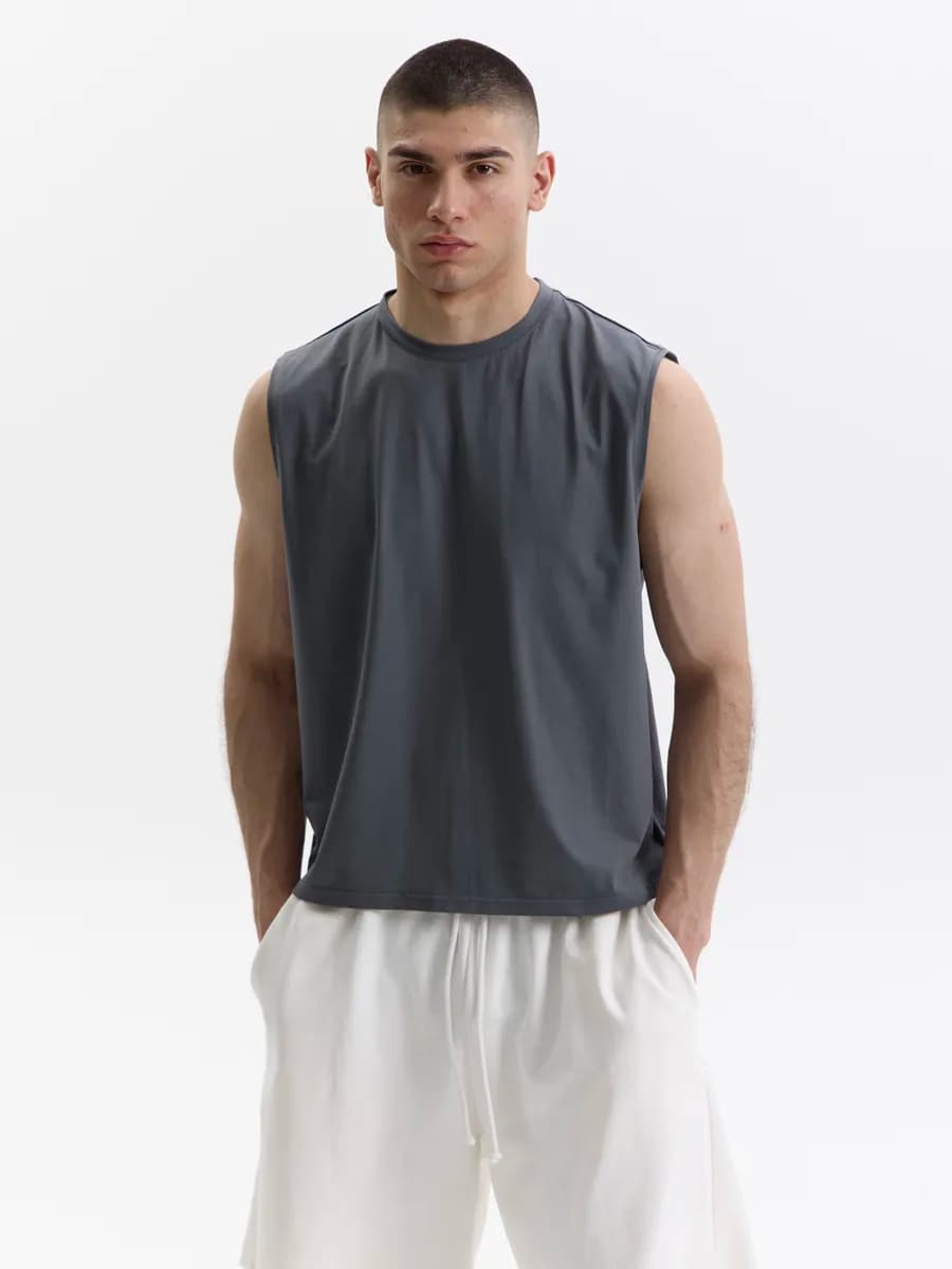 Футболка оверсайз мужская без рукавов