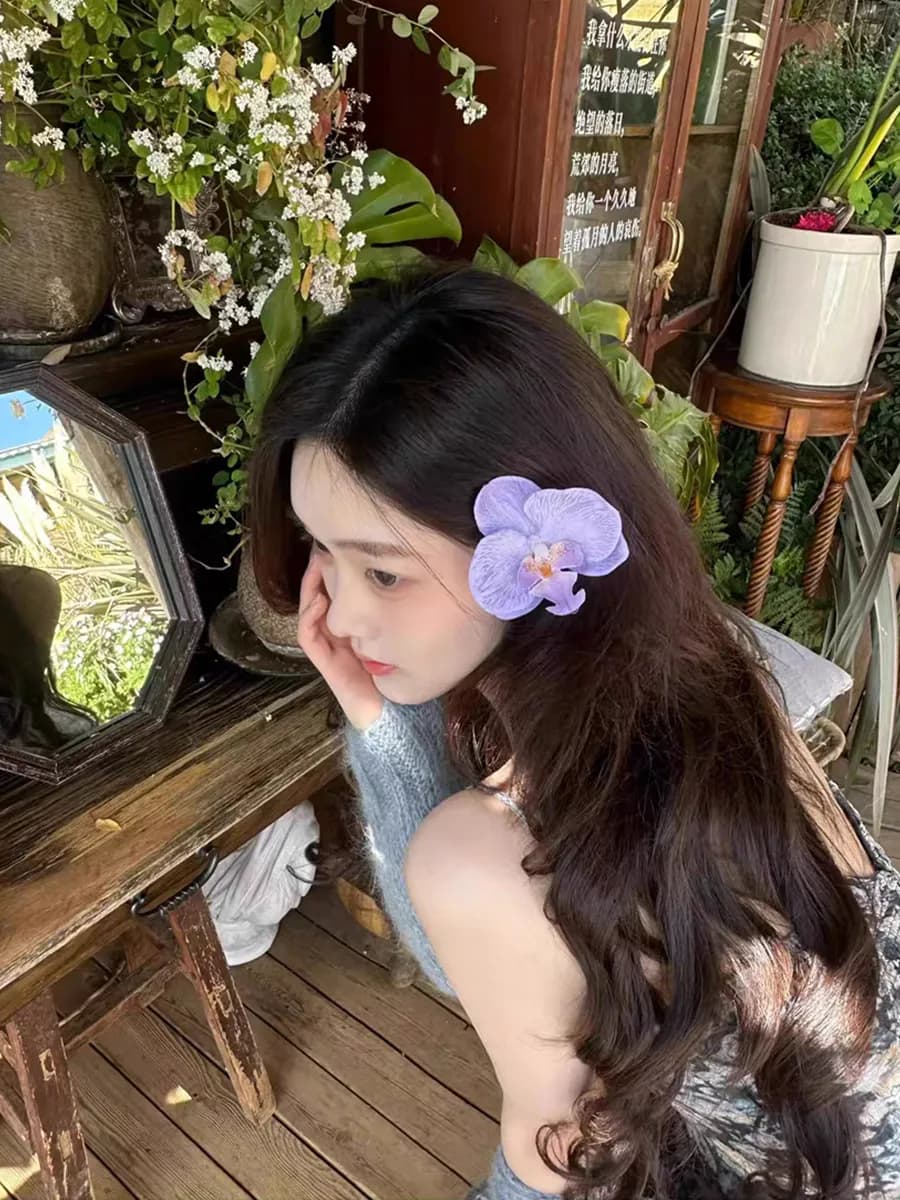 Набор заколок для волос "Орхидея", 4 шт - фото 1