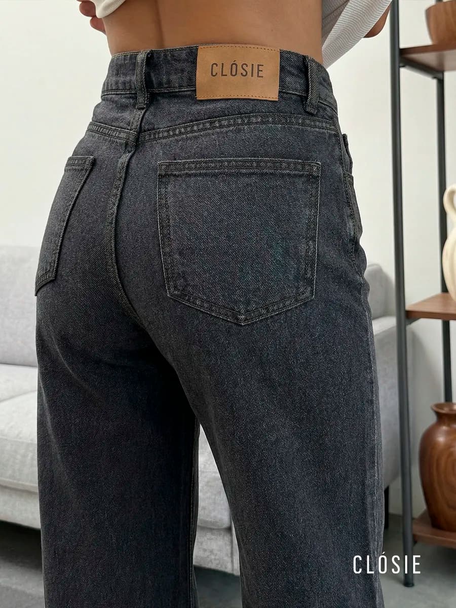 Джинсы широкие клеш от бедра с высокой посадкой