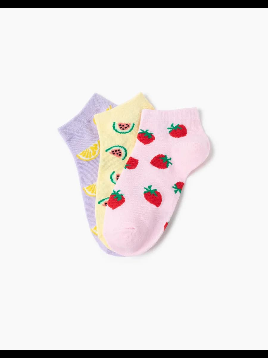 Короткие носки с принтом 3 пары