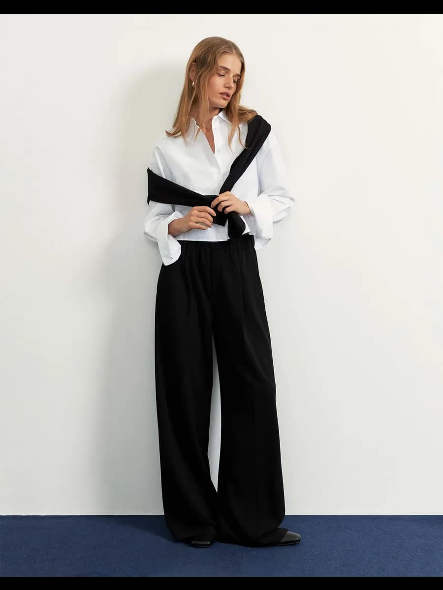 Белая укороченная рубашка