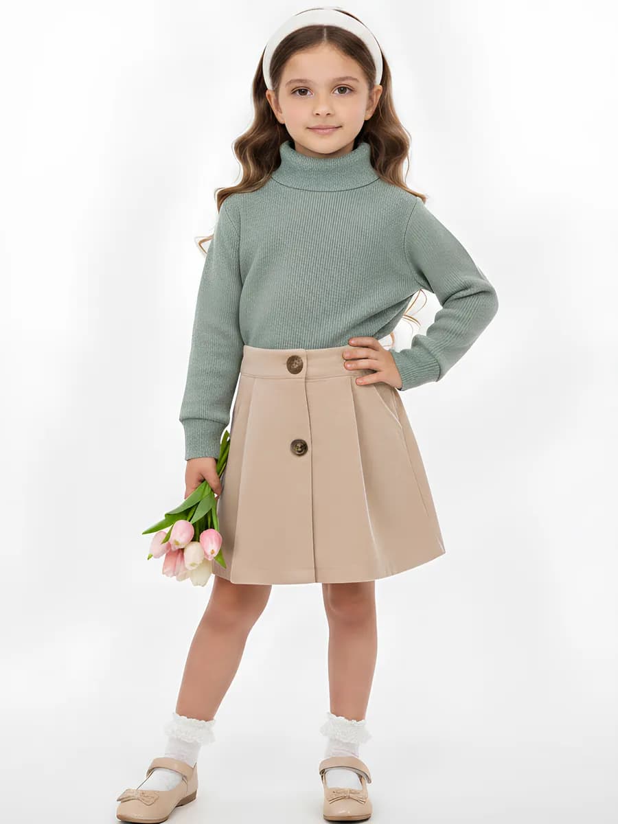 Теплая водолазка малышам в садик c мягким горлом