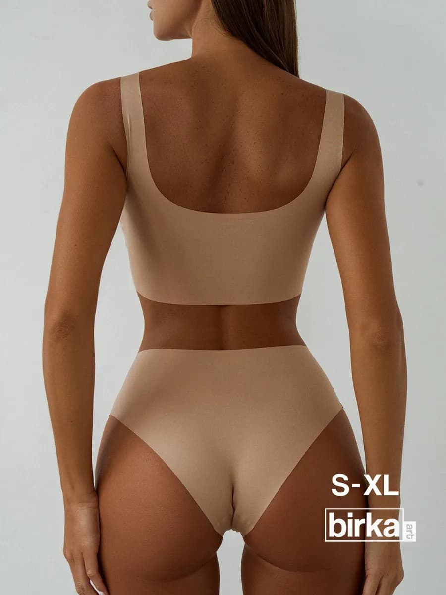 Нижнее белье комплект бесшовный с чашками - фото 1