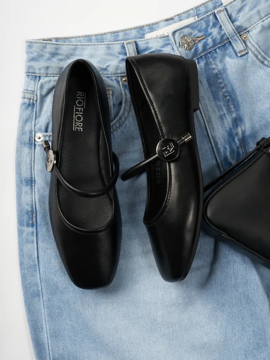 Балетки с квадратным носом мери джейн