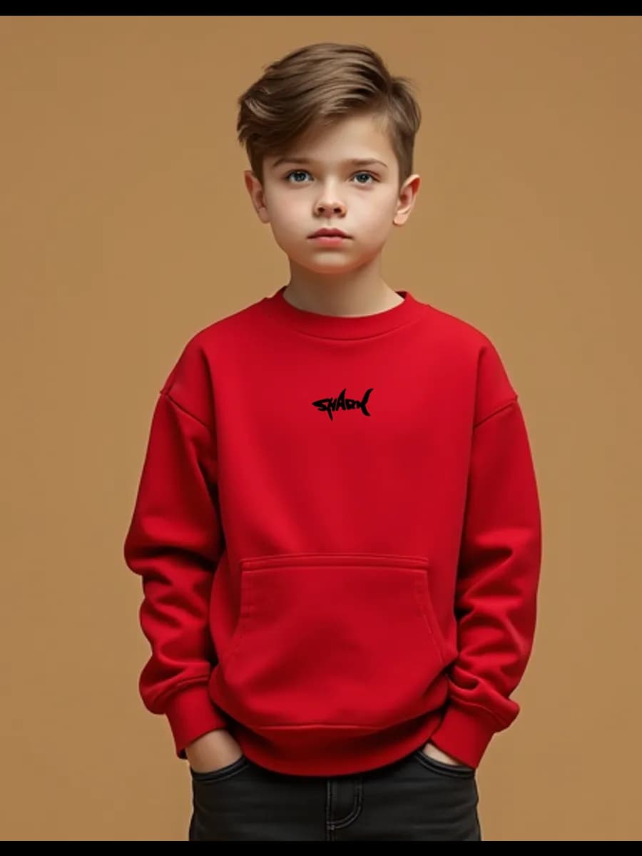 Свитшот оверсайз 7-15 лет с принтом без начеса для подростка