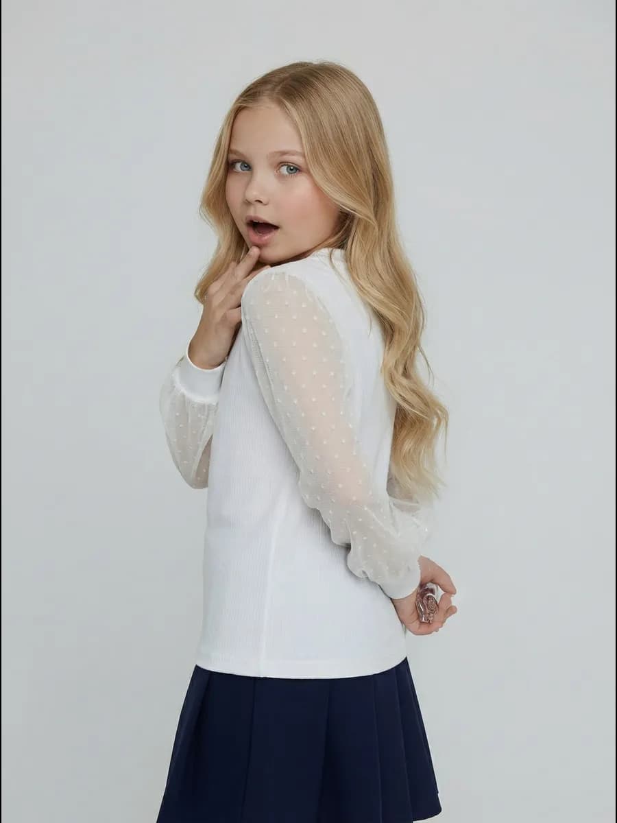 Блузка праздничная с длинными рукавами